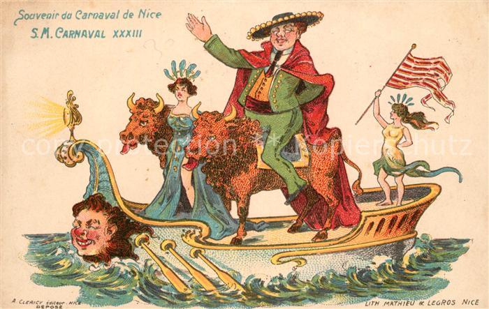 Nice Alpes Maritimes Souvenir du Carneval Karikaturen