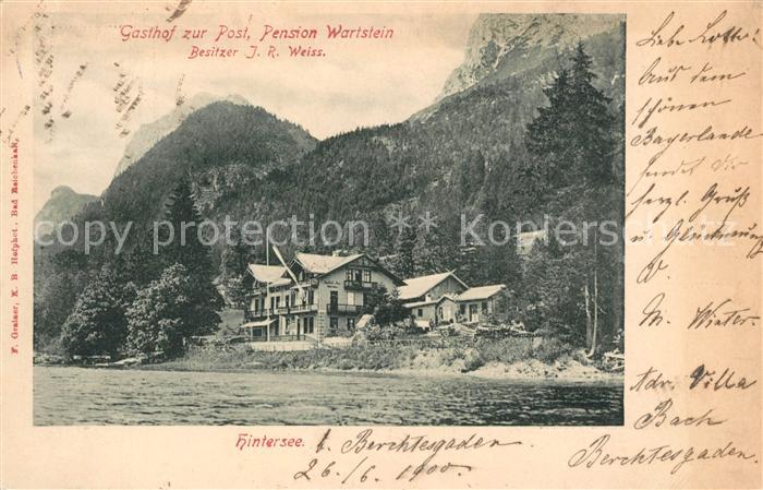 Hintersee Berchtesgaden Gasthof zur Post Pension Wartstein