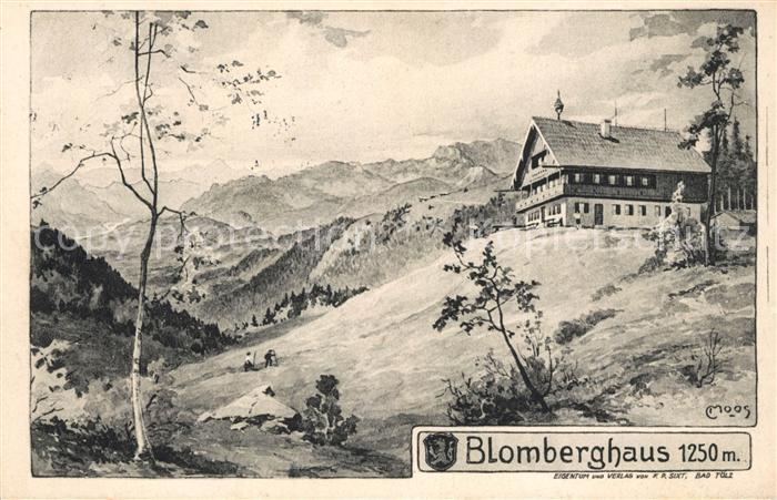 Bad Toelz Blomberghaus Alpen Kuenstlerkarte