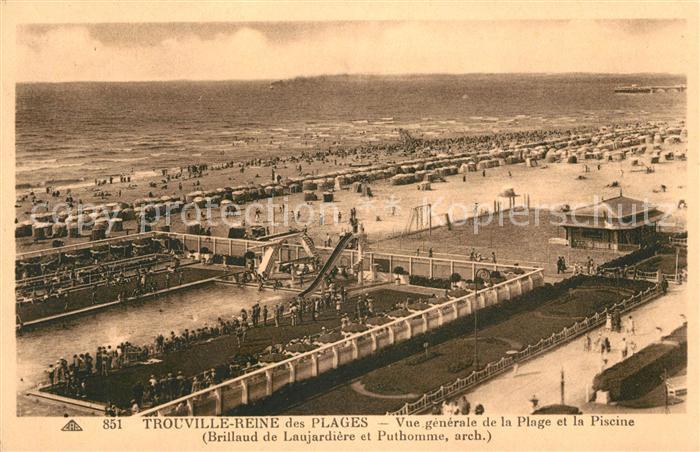 Trouville-sur-Mer Vue Generale de la Plage et la Piscine