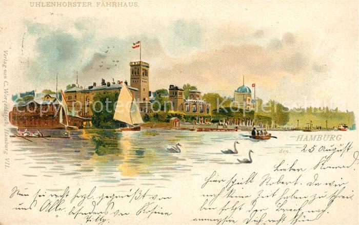 HAMBURG  CITY Uhlenhorster Faehrhaus Kuenstlerkarte
