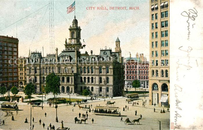 Detroit Michigan City Hall Tram