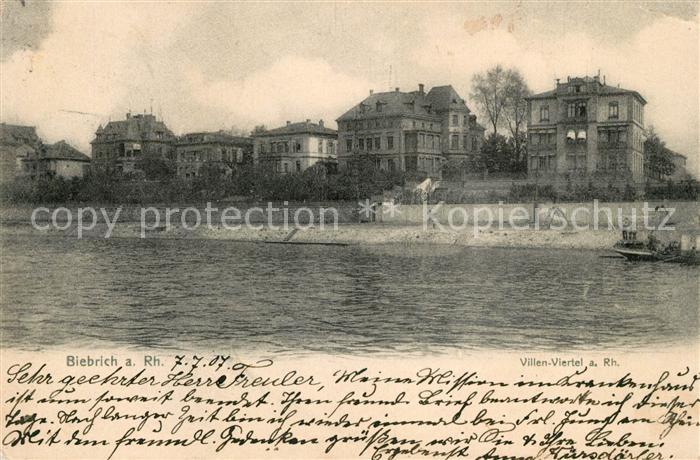 Biebrich Katzenelnbogen Villenviertel am Rhein