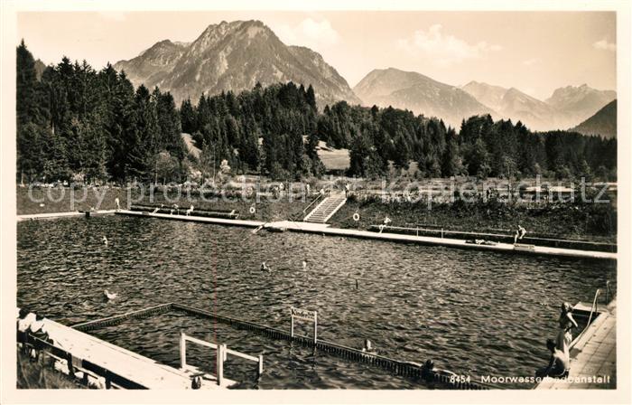 Oberstdorf Moorwasserbadeanstalt Freibad Allgaeuer Alpen