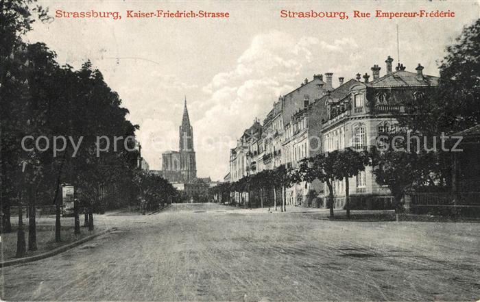 Strassburg Elsass Kaiser Friedrich Strasse Muenster Rue Empereur Frederic