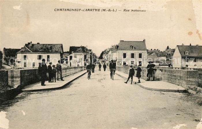 Chateauneuf-sur-Sarthe Rue Nationale Pont