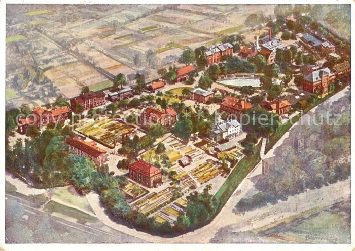 HAMBURG CITY Rauhes Haus aus der Vogelperspektive Kuenstlerkarte