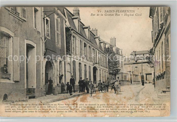 Saint-Florentin 89 Bas de la Grande Rue Hopital Civil
