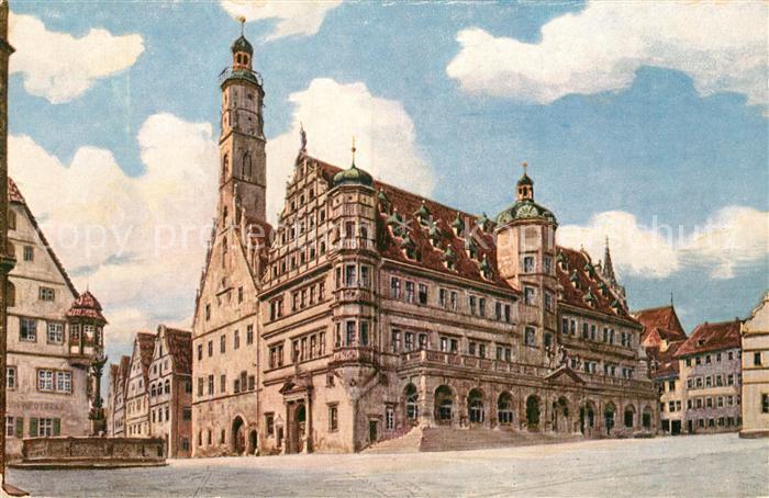 Verlag WIRO Wiedemann Nr. 2370 C Rothenburg Tauber Rathaus