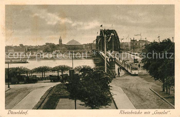 Strassenbahn Duesseldorf Rheinbruecke Gesolei