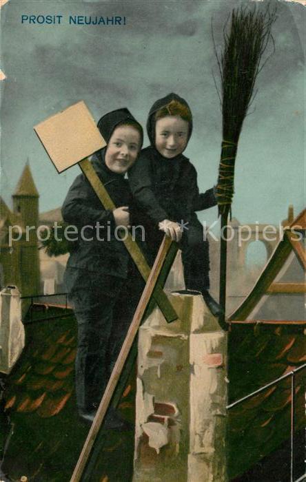 Neujahr Kinder Schornsteinfeger