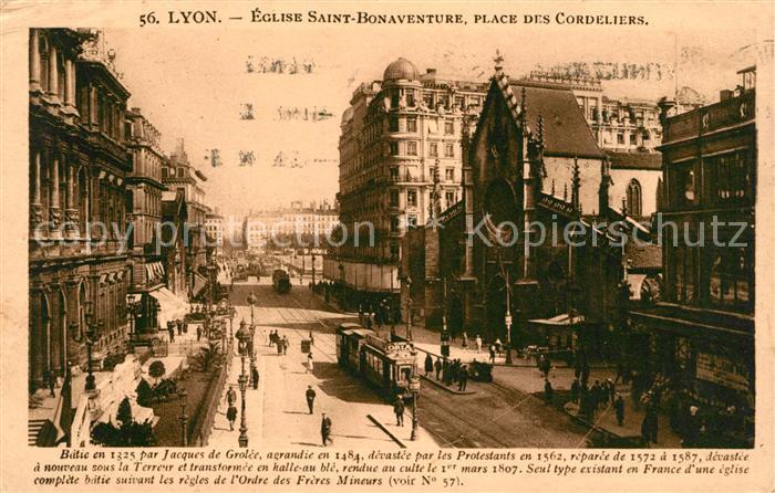 Strassenbahn Lyon Eglise Saint-Bonaventure Place des