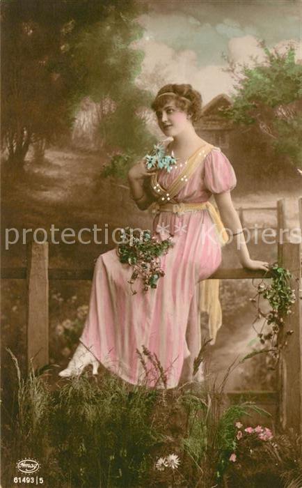 Foto Amag Nr. 61493/5 Frau Blumen