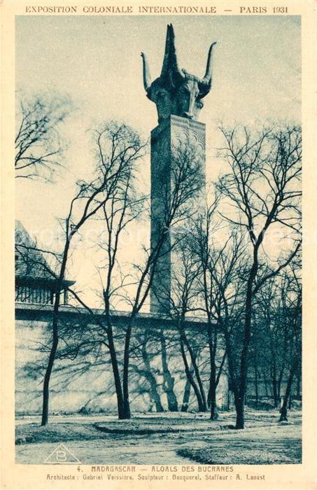 Exposition Coloniale Internationale Pari Madagascar Aloals des Bucranes