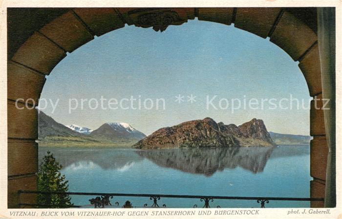 Foto Gaberell J. Nr. 6532 Vitznau Stanserhorn Bürgenstock