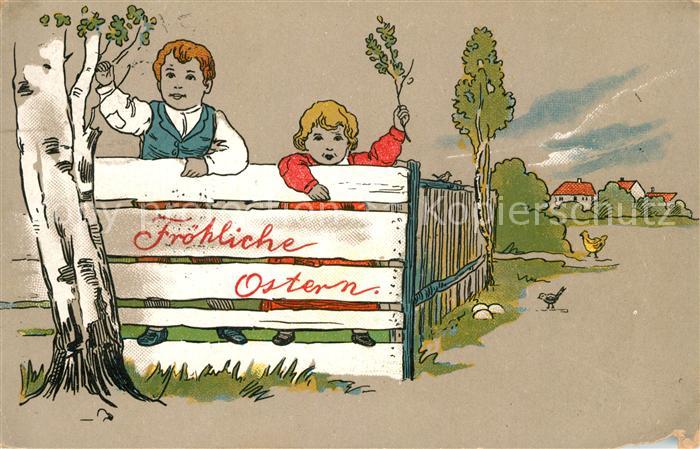 Ostern Easter Paques Kinder Litho