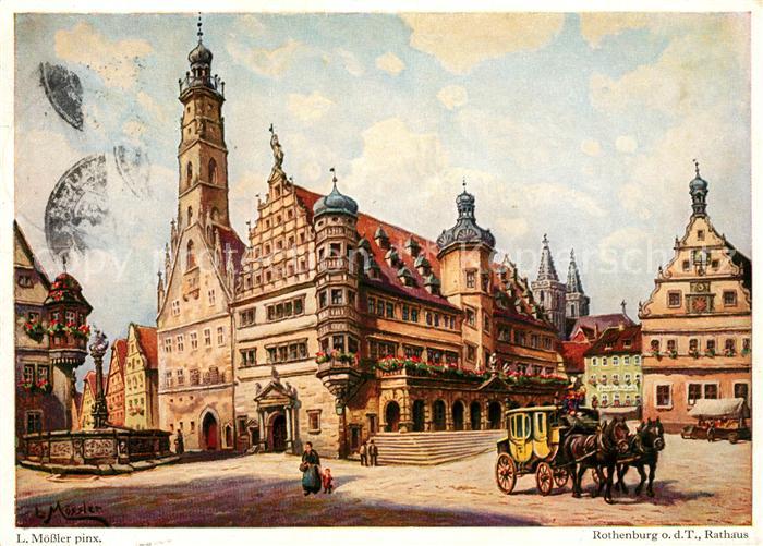 Moessler L. Rothenburg Tauber Rathaus