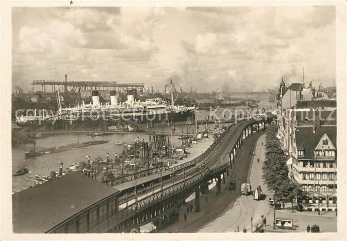 Dampfer Oceanliner Hamburg Hafen Vorsetzen