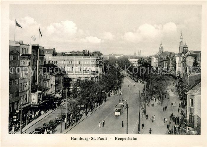 Strassenbahn Hamburg St. Pauli Reeperbahn
