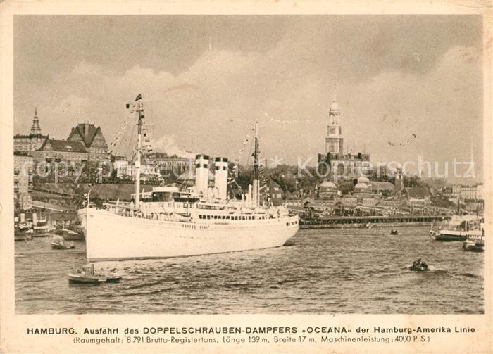 Schiffe Ships Navires Oceana Hamburg