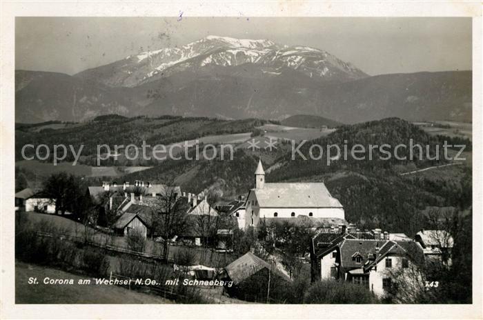 St Corona Wechsel Panorama mit Schneeberg