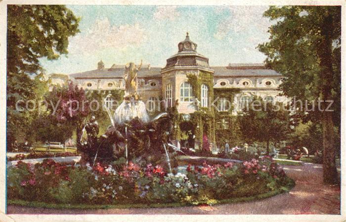 Baden Wien Staedtische Bade- und Heilanstalt im Kurpark Kuenstlerkarte Nr 7017/8