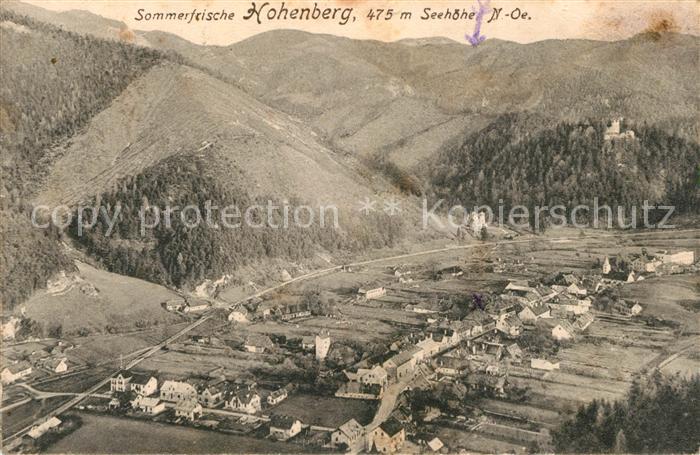 Hohenberg Niederoesterreich Sommerfrische Blick ins Tal Alpenpanorama