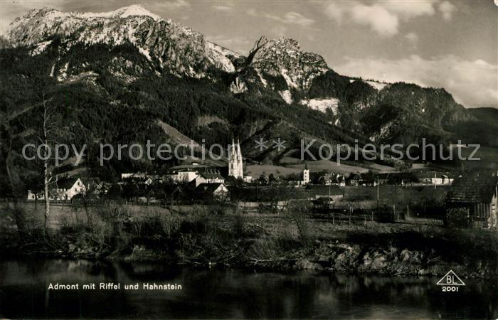 Admont Steiermark Totalansicht mit Riffel und Hahnstein