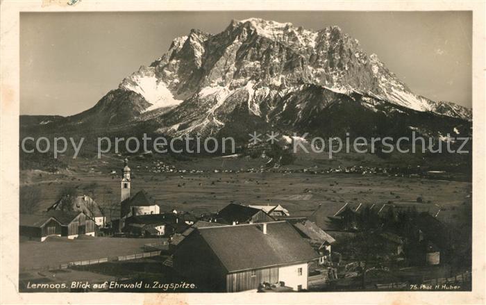 Lermoos Tirol Blick auf Ehrwald und Zugspitze Wettersteingebirge Serie Deutsche