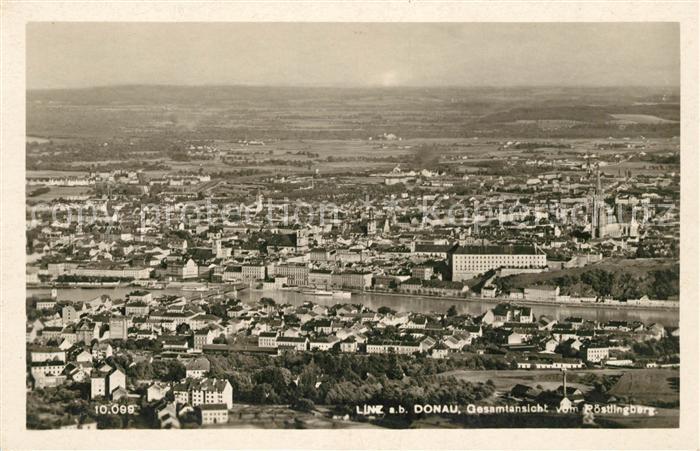 Linz Donau Blick vom Roestlingberg