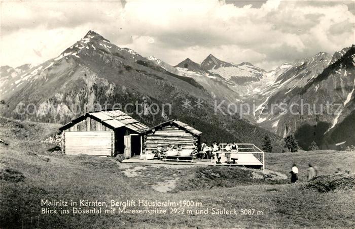 Mallnitz Kaernten Berglift Haeusleralm Doesental Maresenspitze Saeuleck Alpenpan
