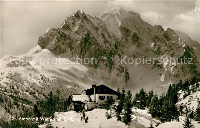 St Anton Arlberg Winterpanorama mit Wetterstein