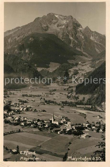Mayrhofen Zillertal Gesamtansicht mit Alpenpanorama