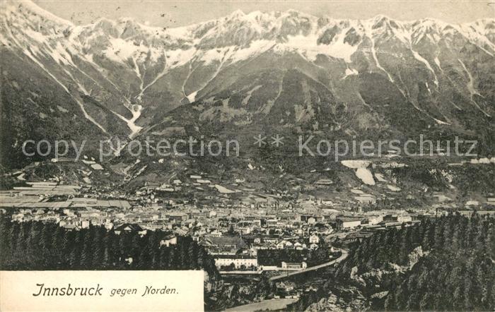 Innsbruck Panorama Blick gegen Norden Nordkette