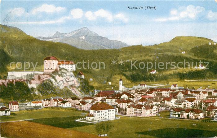 Kufstein Tirol Ansicht mit Festung Geroldstein Alpenpanorama