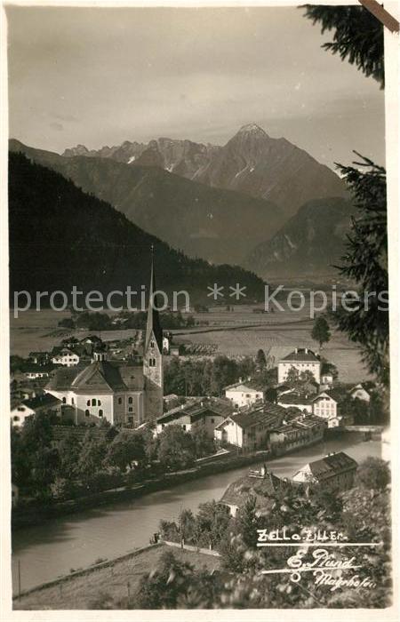 Zell Ziller Tirol Blick auf Kirche Alpenpanorama