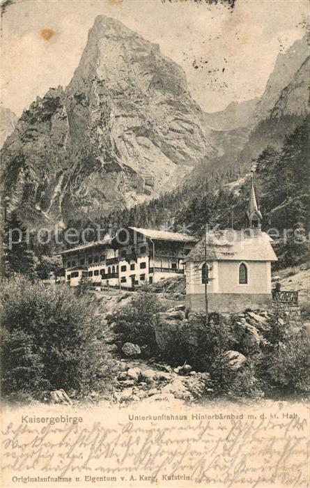 Hinterbaernbad Unterkunftshaus Kaisergebirge
