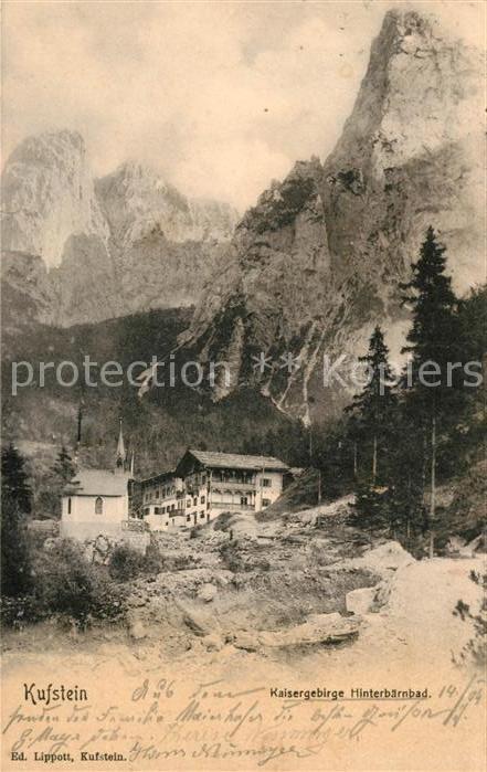 Hinterbaernbad Bergkapelle Unterkunftshaus Kaisergebirge