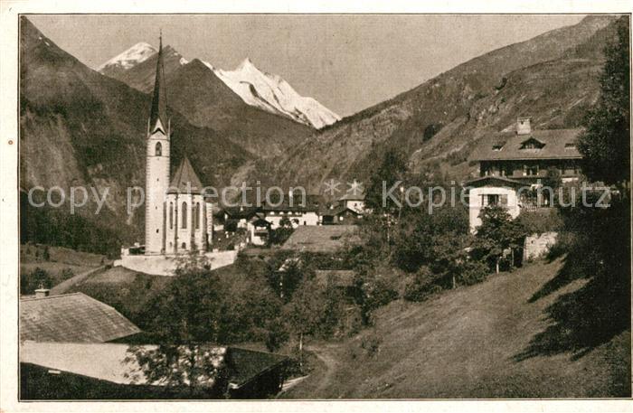 Heiligenblut Kaernten Ortsansicht mit Kirche Grossglockner Hohe Tauern
