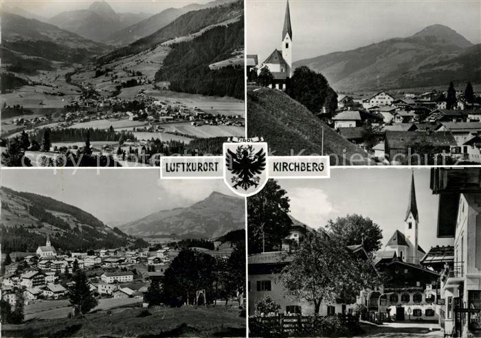 Kirchberg Tirol Gesamtansicht mit Alpenpanorama Ortsmotiv mit Kirche