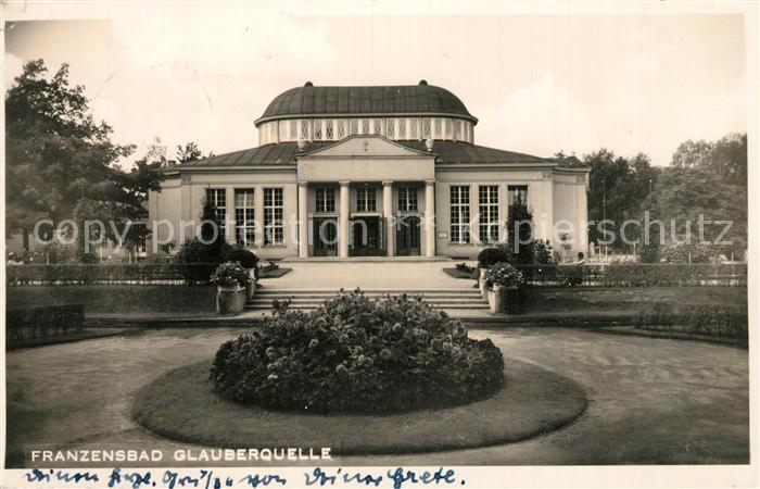 Franzensbad Boehmen Glauberquelle