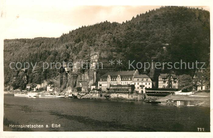 Herrnskretschen Boehmen Elbepartie