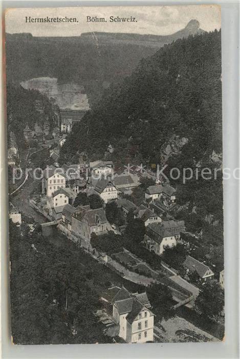 Herrnskretschen Boehmen Totalansicht