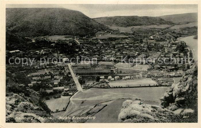 Hainburg Donau Panorama Blick vom Braunsberg