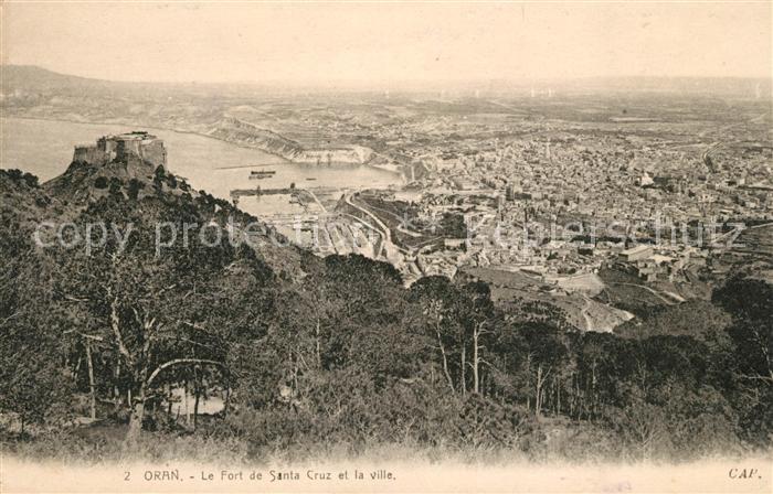 Oran Algerie Le Fort de Santa Cruz et la ville