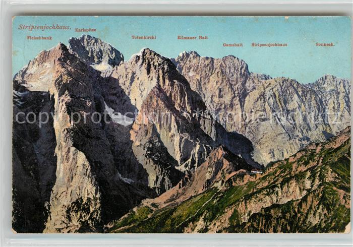 Stripsenjochhaus Gebirgspanorama Kaisergebirge