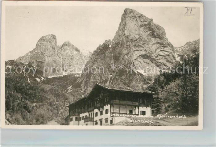 Hinterbaerenbad Anton Karg Haus Kleiner Halt Totenkirchl Kaisergebirge