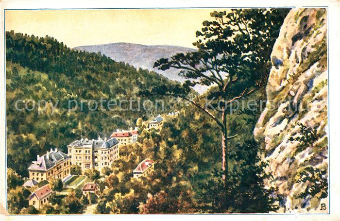 Baden Wien Helenental mit Pension Silvana und Hotel Sacher