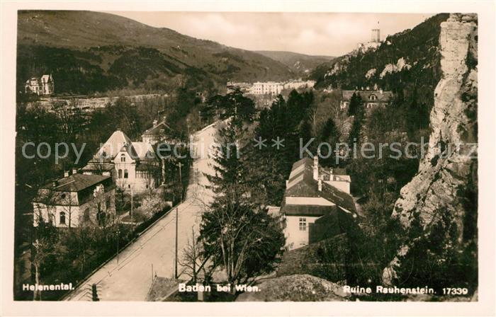 Baden Wien Ruine Rauhenstein im Helenental
