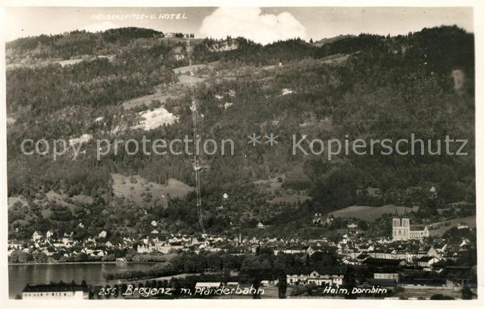 Bregenz Bodensee mit Pfaenderbahn